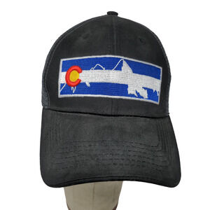 Uluru Colorado Snapback Mesh Back Hat Black OSFM Embroidered Logo